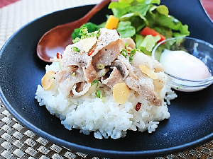 やまと豚バラネギ塩丼